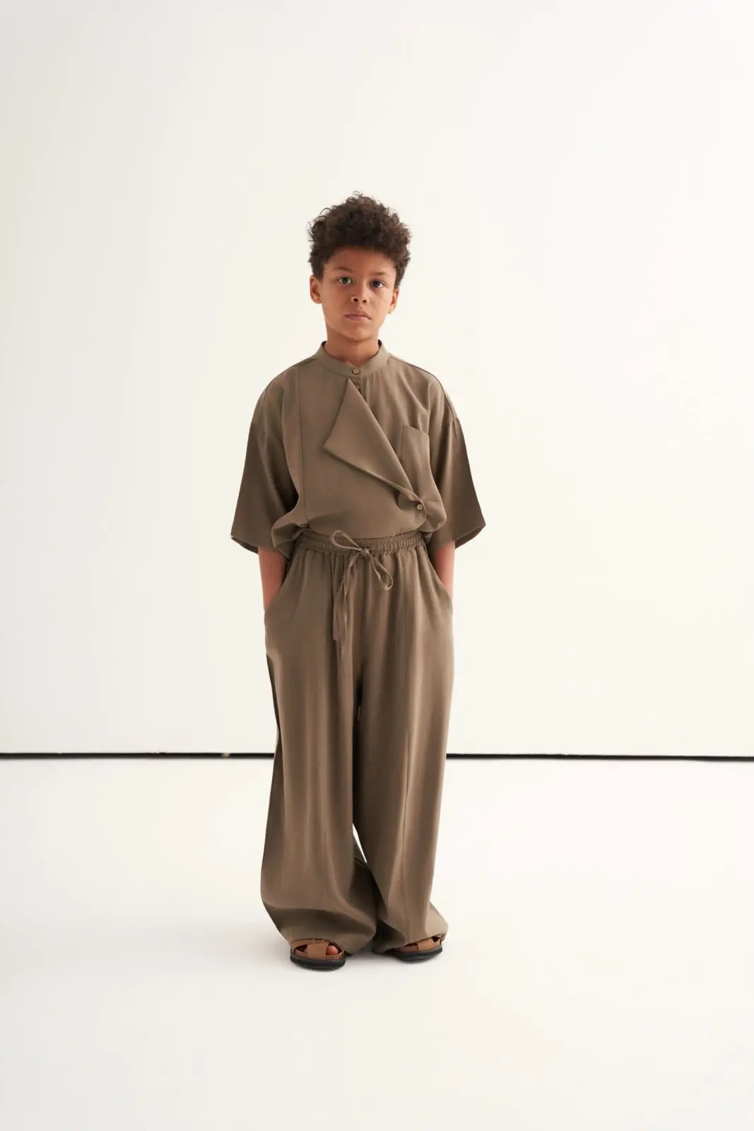 Ensemble croisé | Kaki beige