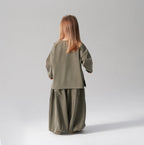 Set: Sweater and flowing pants | Khaki