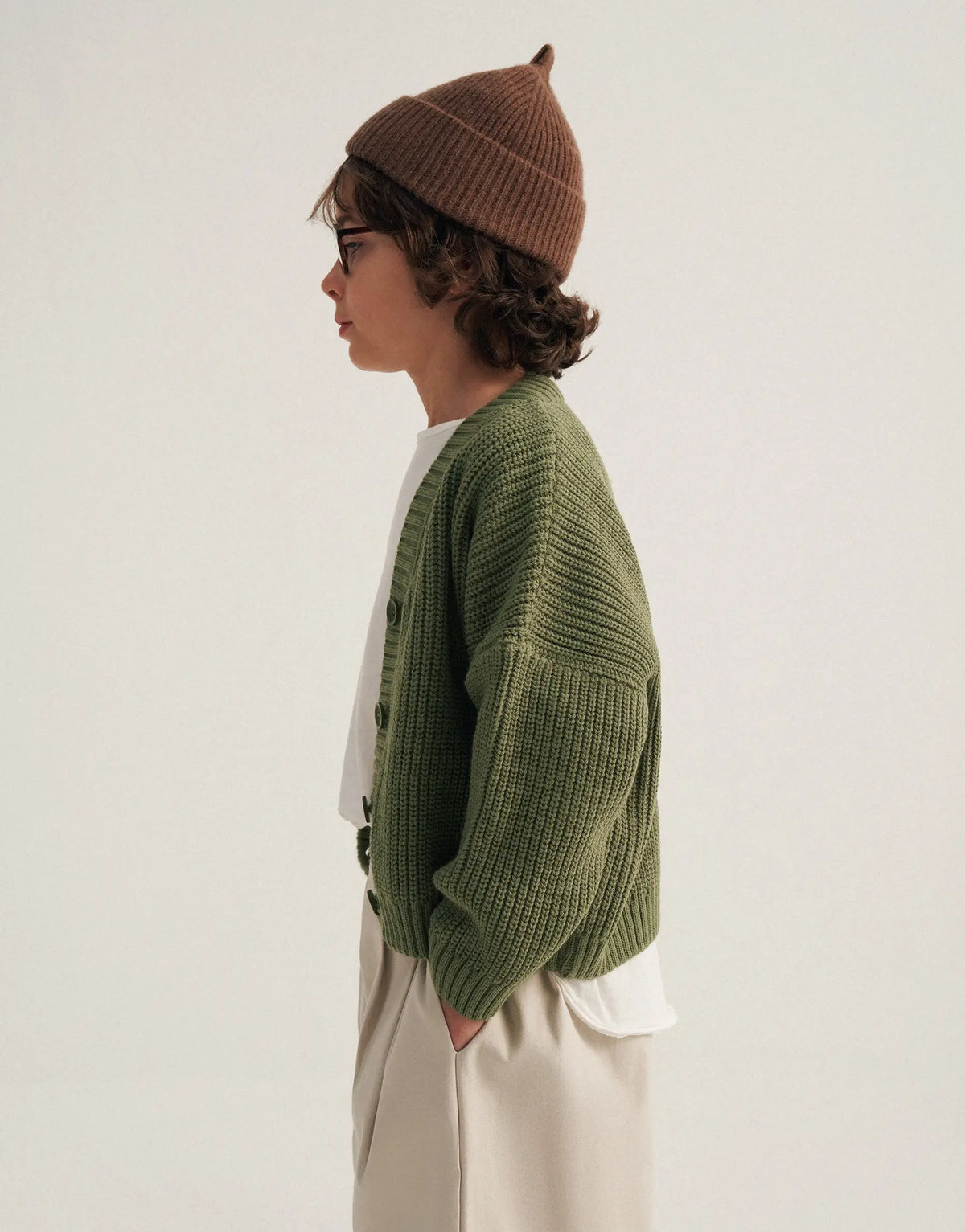 Gilet en maille épaisse | Vert