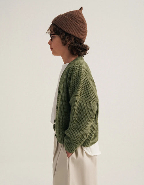 Gilet en maille épaisse | Vert