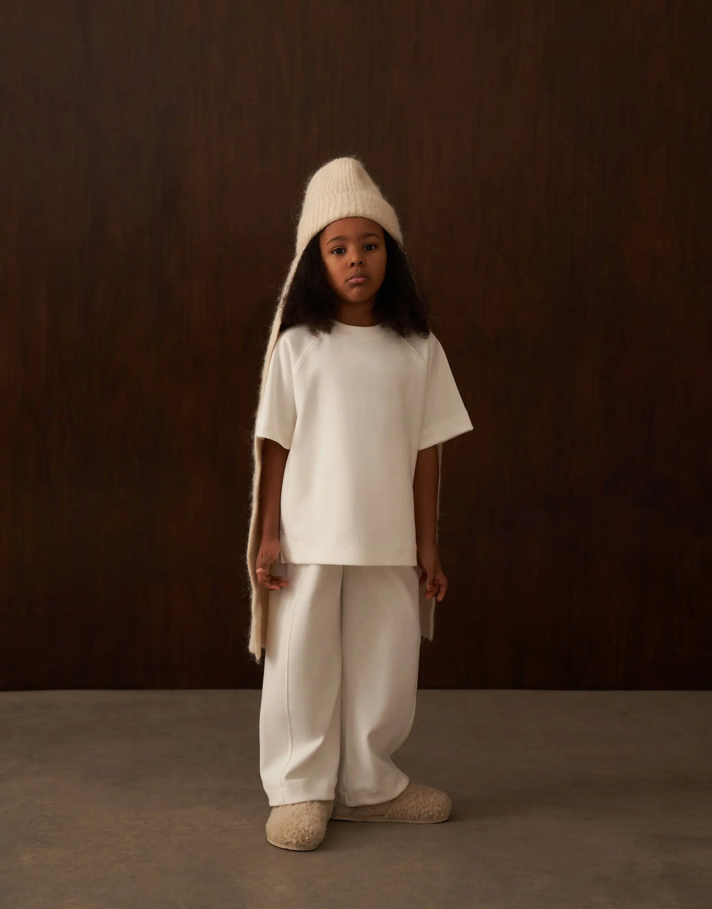 Ensemble t-shirt et pantalon en coton | Écru