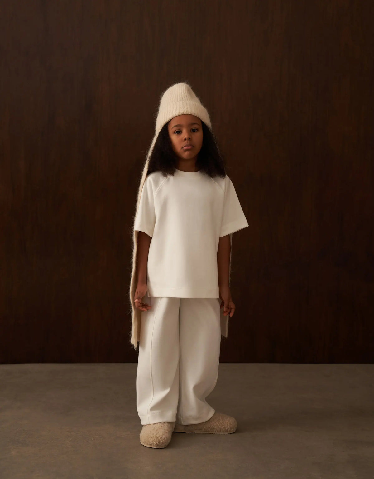 Ensemble t-shirt et pantalon en coton | Écru