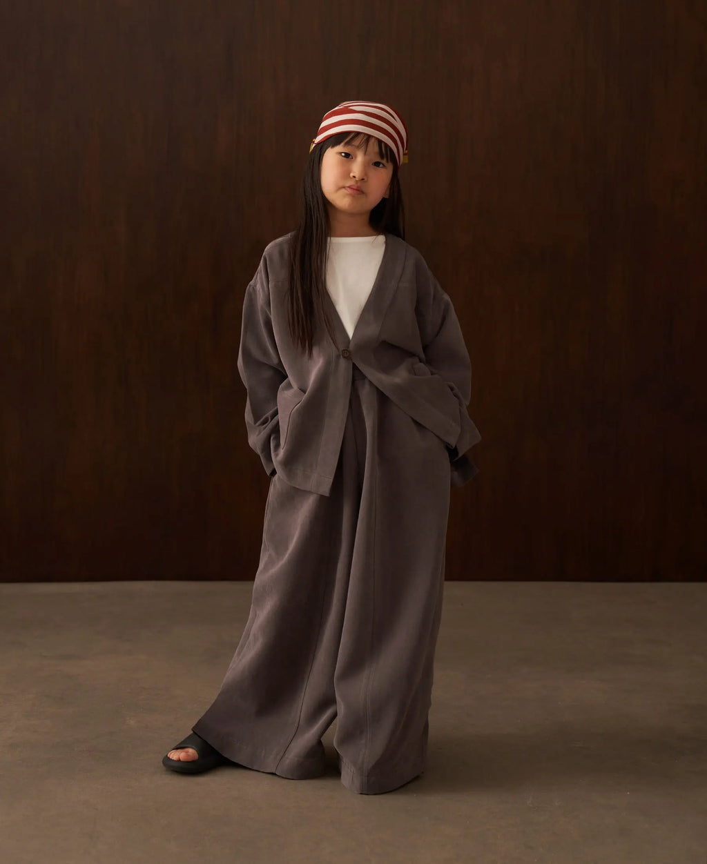 Modal cardigan and pants set | Plum