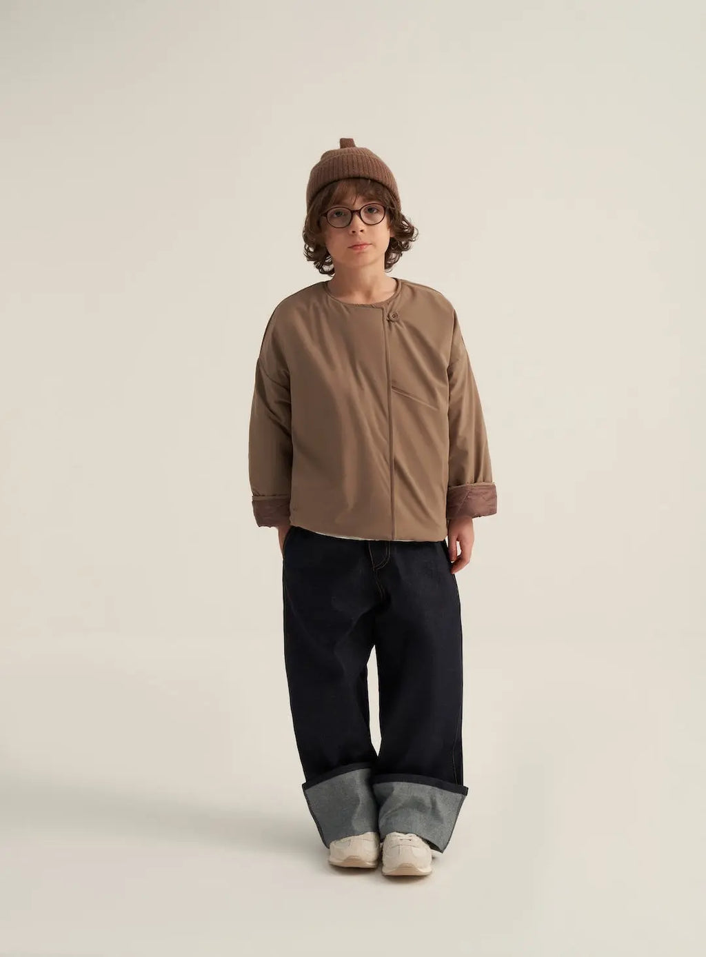 Gewatteerd jasje | Beige-taupe