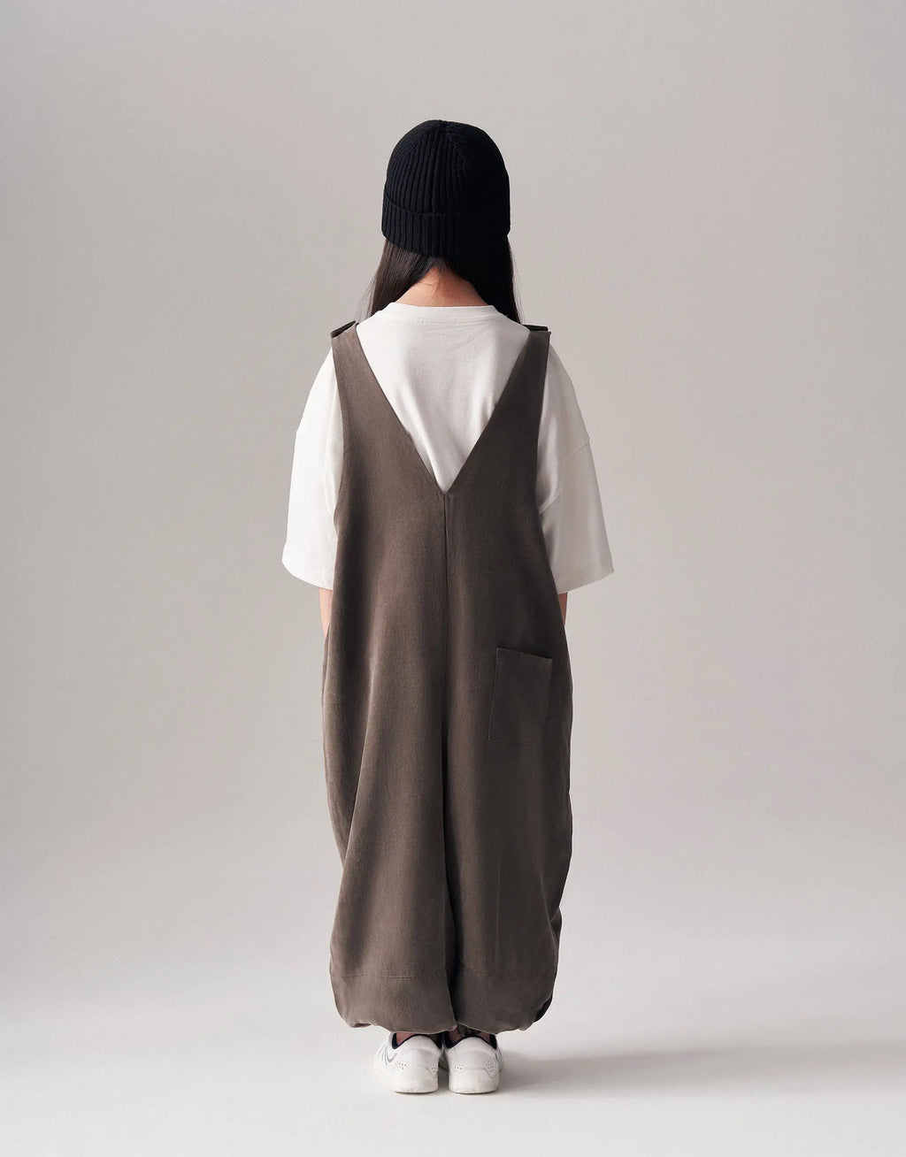 V-neck overalls | Khaki