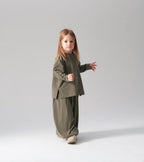 Set: Sweater and flowing pants | Khaki