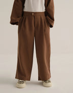 Ensemble gilet et pantalon en lin - Brun MINILUCA