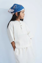 Ensemble oversize en gaze de coton | Écru