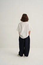 Single-pleat pants - Midnight Blue MINILUCA