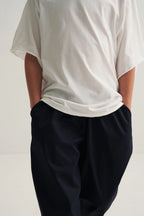 Single-pleat pants - Midnight Blue MINILUCA
