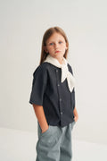 Chemise à manches courtes - Bleu marine MINILUCA