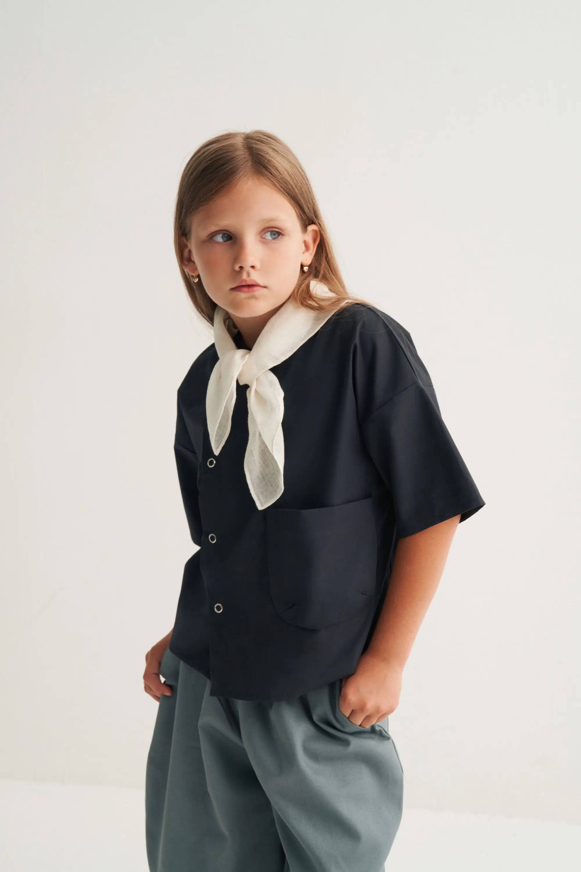 Chemise à manches courtes - Bleu marine MINILUCA