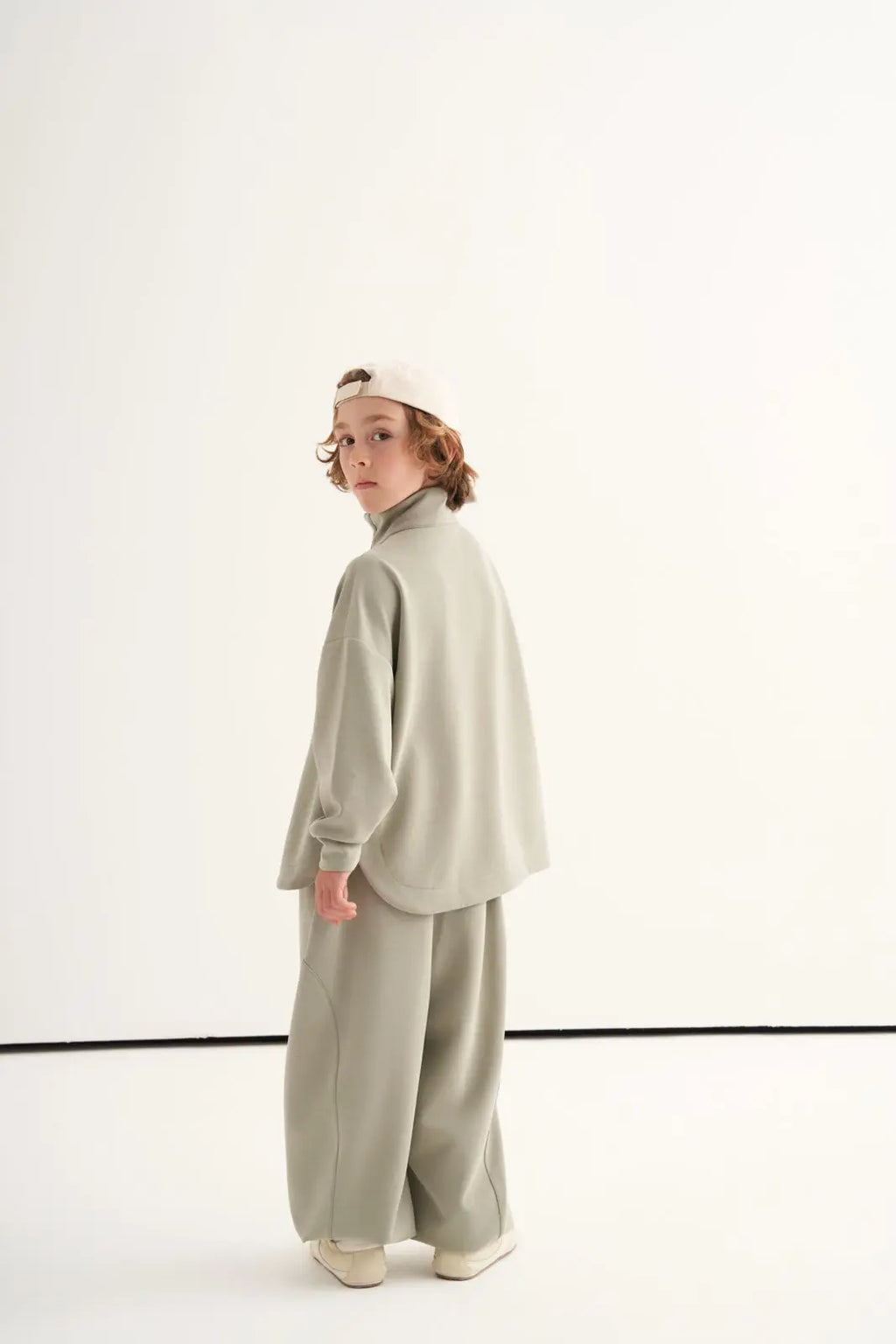 Ensemble à col montant | Vert sauge