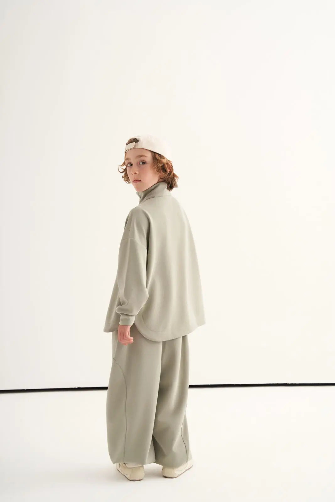 Ensemble à col montant | Vert sauge