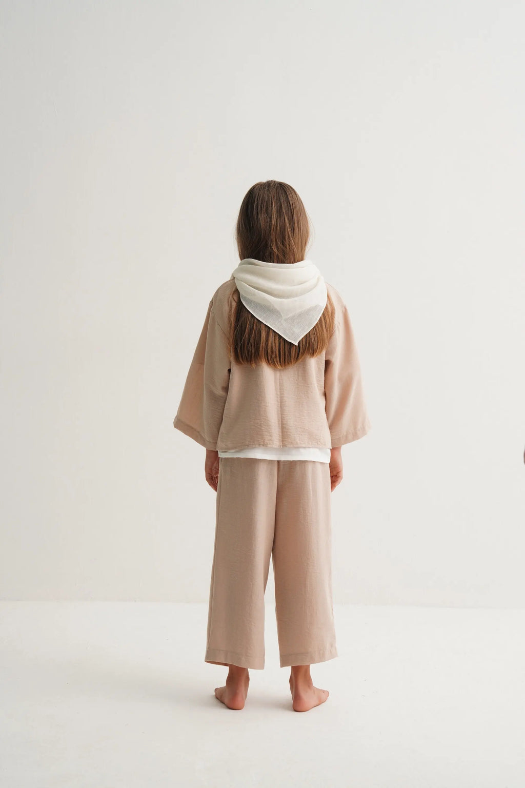 Ensemble gilet et pantalon en lin - Beige naturel MINILUCA