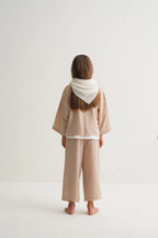 Ensemble gilet et pantalon en lin - Beige naturel MINILUCA