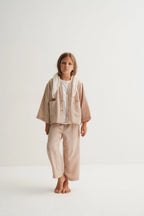 Ensemble gilet et pantalon en lin - Beige naturel MINILUCA