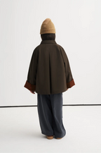 Veste à revers contrastants | Kaki brun