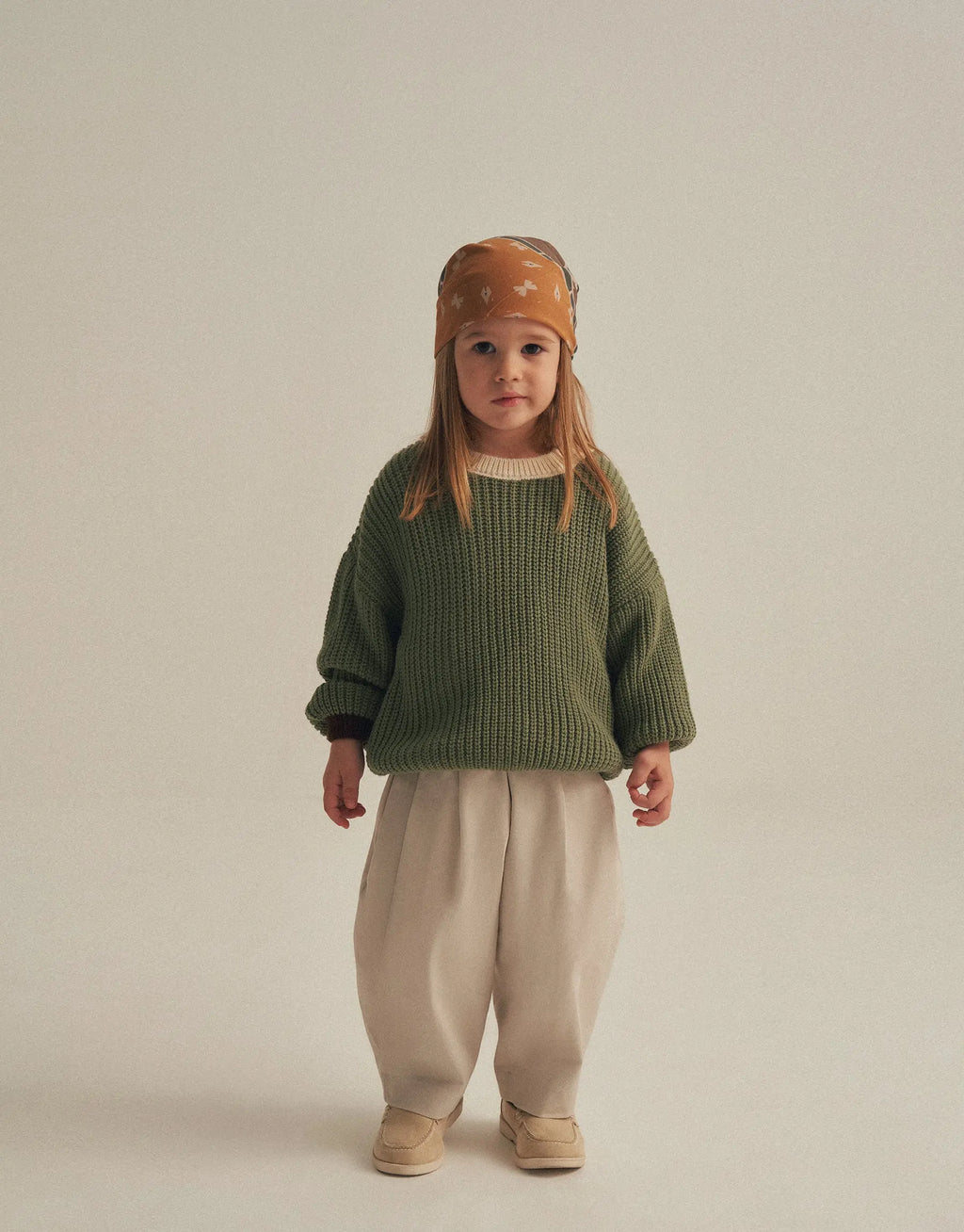Textured Knit Sweater - Green MINILUCA