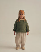 Textured Knit Sweater - Green MINILUCA