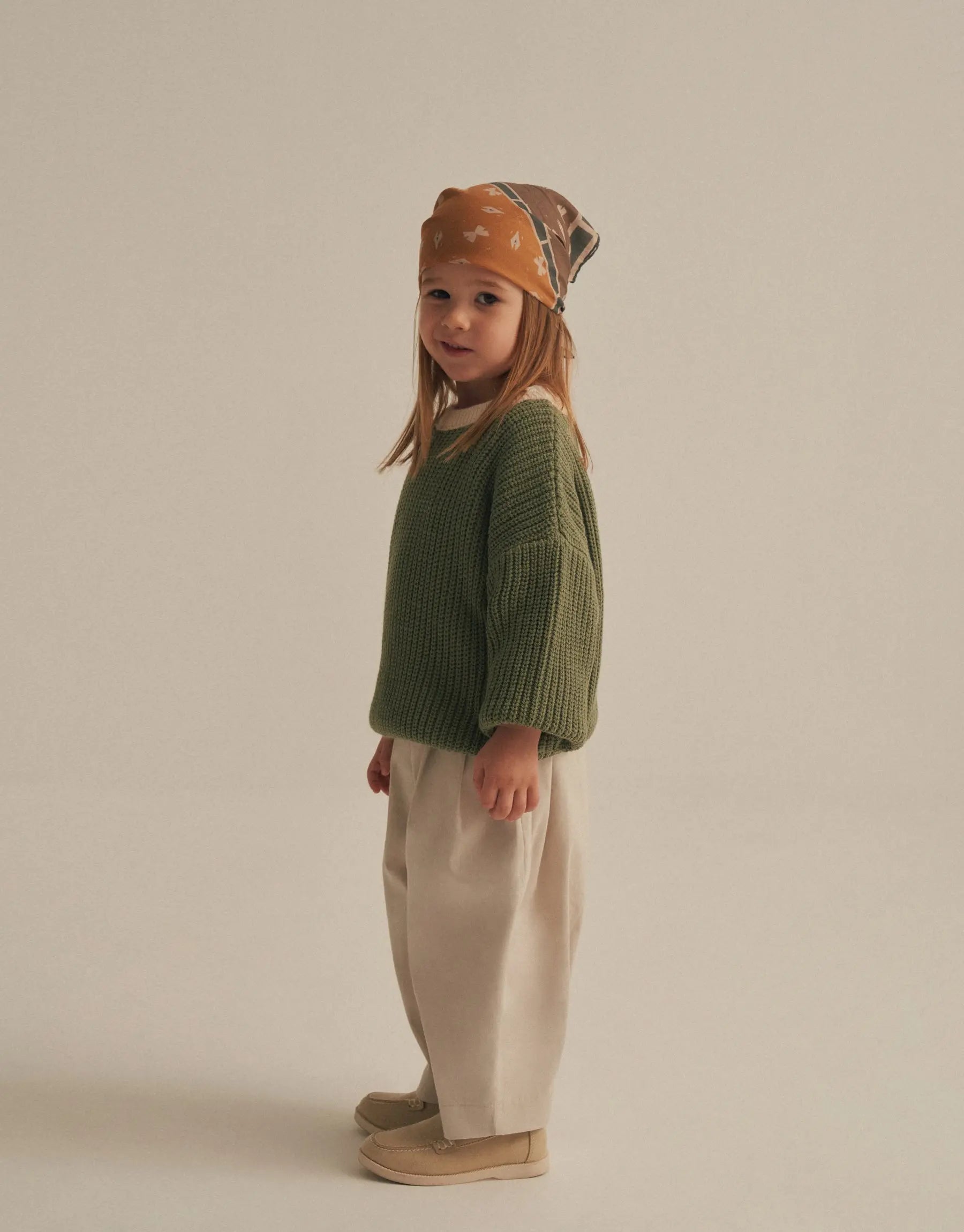 Textured Knit Sweater - Green MINILUCA