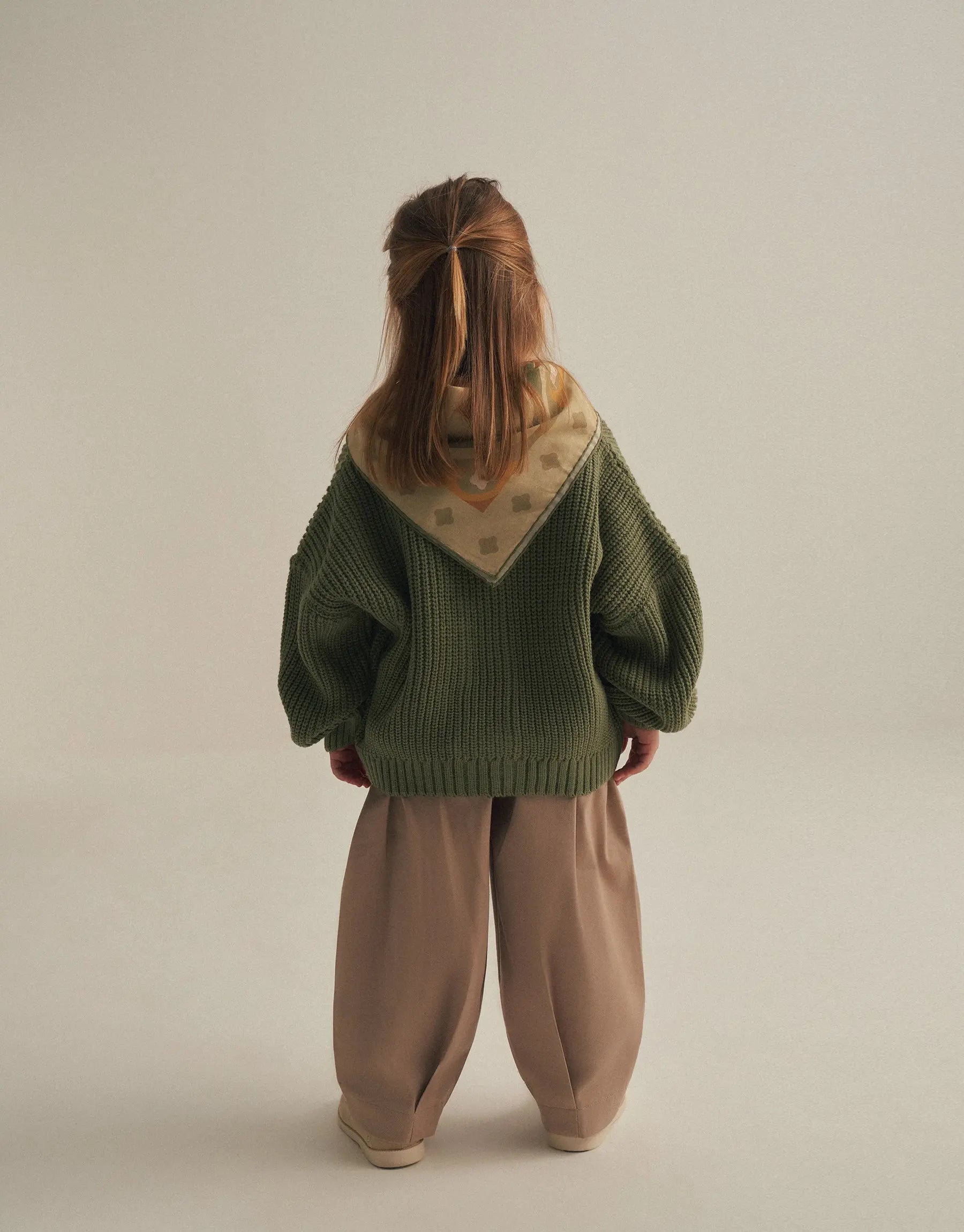 Gilet en maille épaisse - Vert MINILUCA