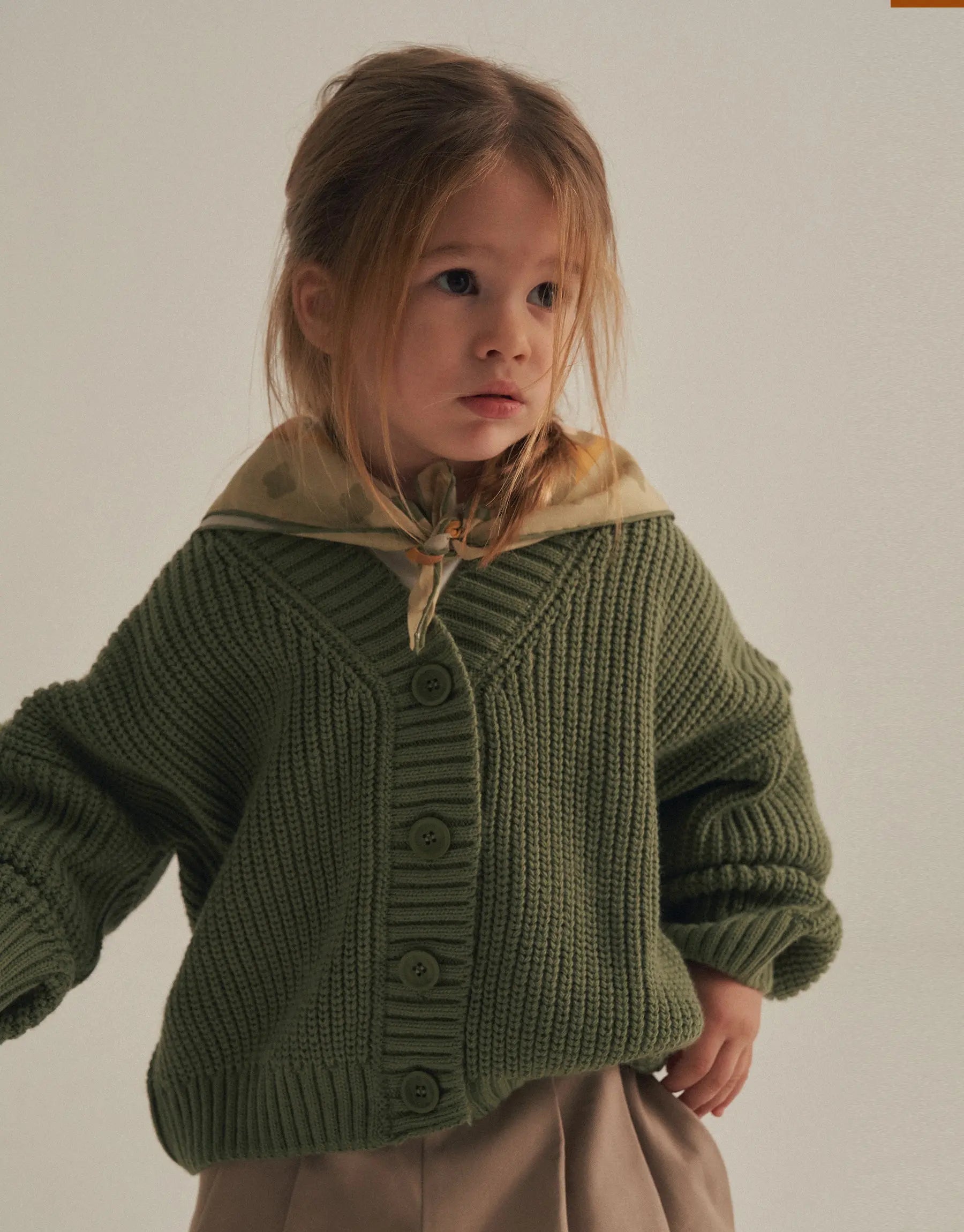 Gilet en maille épaisse - Vert MINILUCA