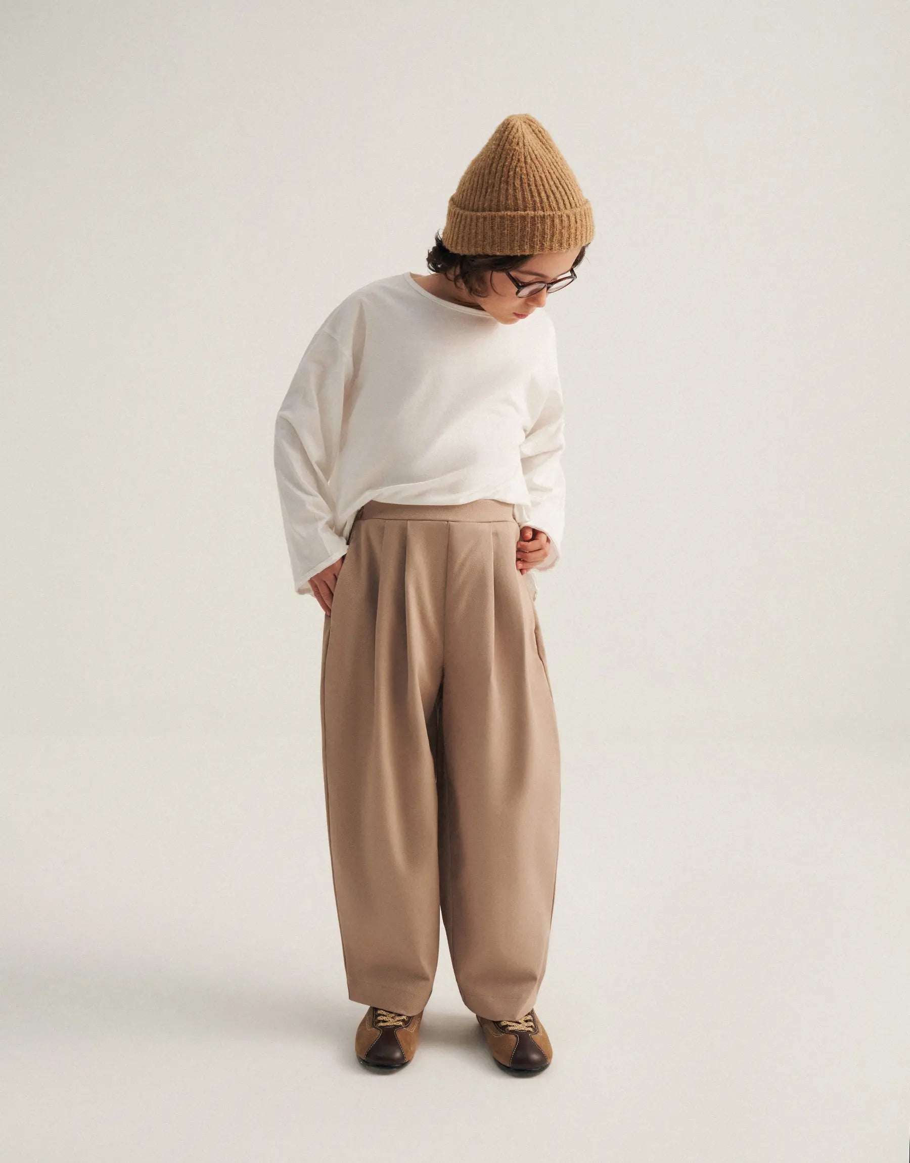 Pantalon à double pince - Beige MINILUCA