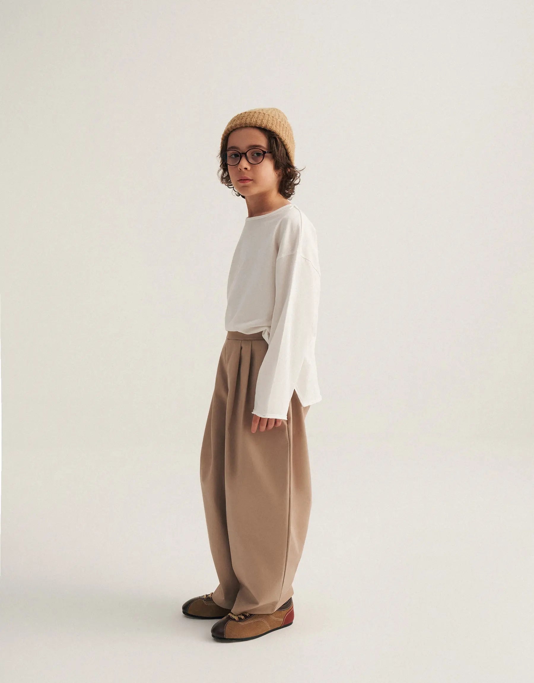 Pantalon à double pince - Beige MINILUCA