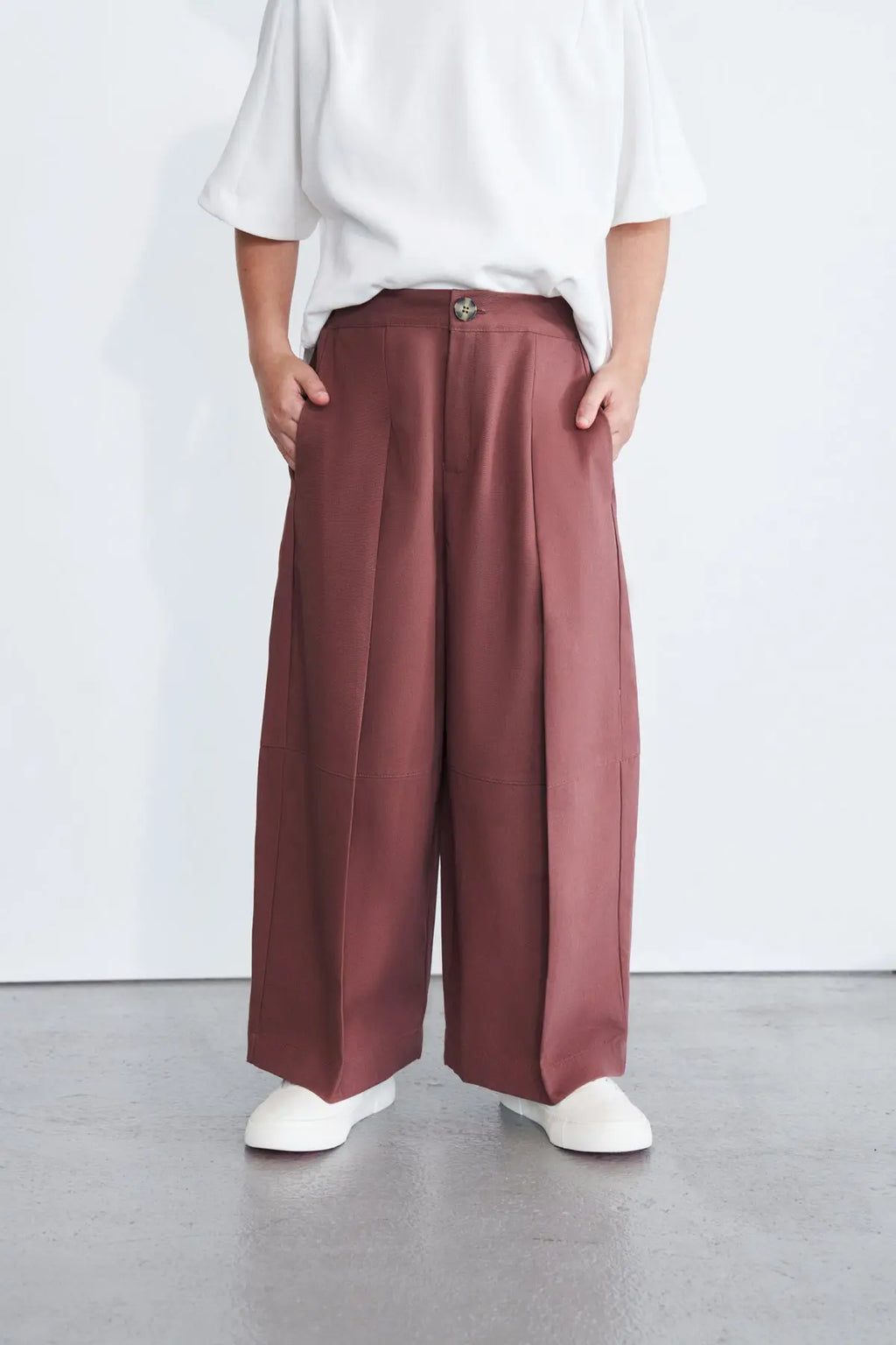 Pantalon ample | Bordeaux