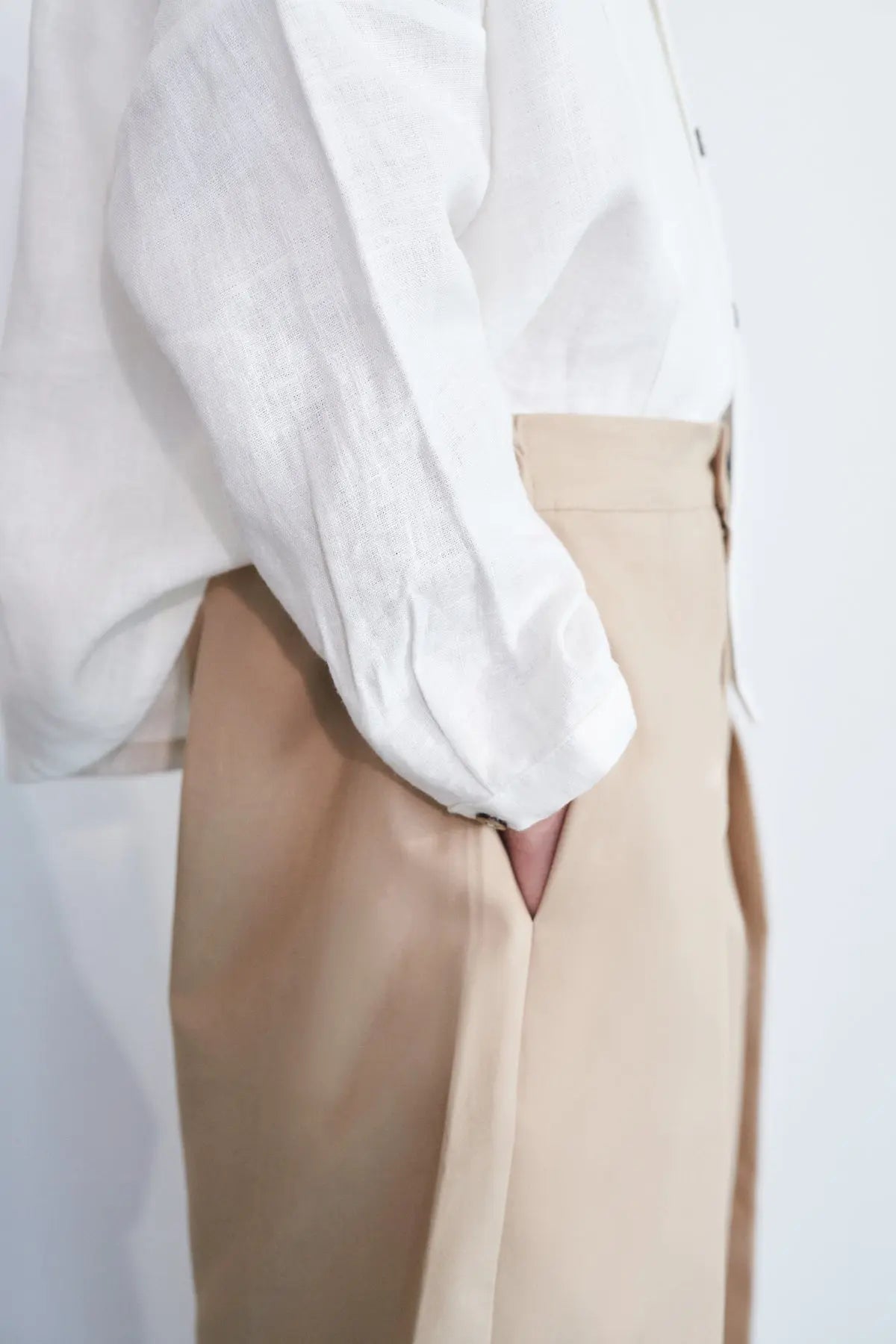 Pantalon ample | Beige