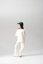 Ensemble t-shirt et pantalon en coton - Écru MINILUCA