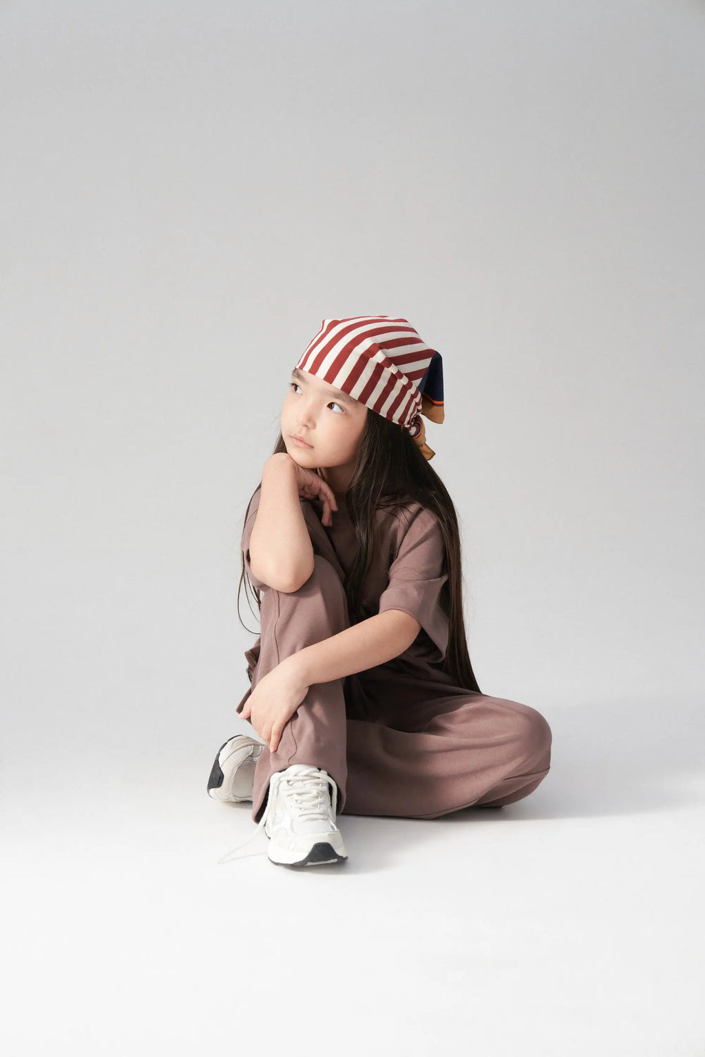 Ensemble t-shirt et pantalon en coton - Taupe MINILUCA