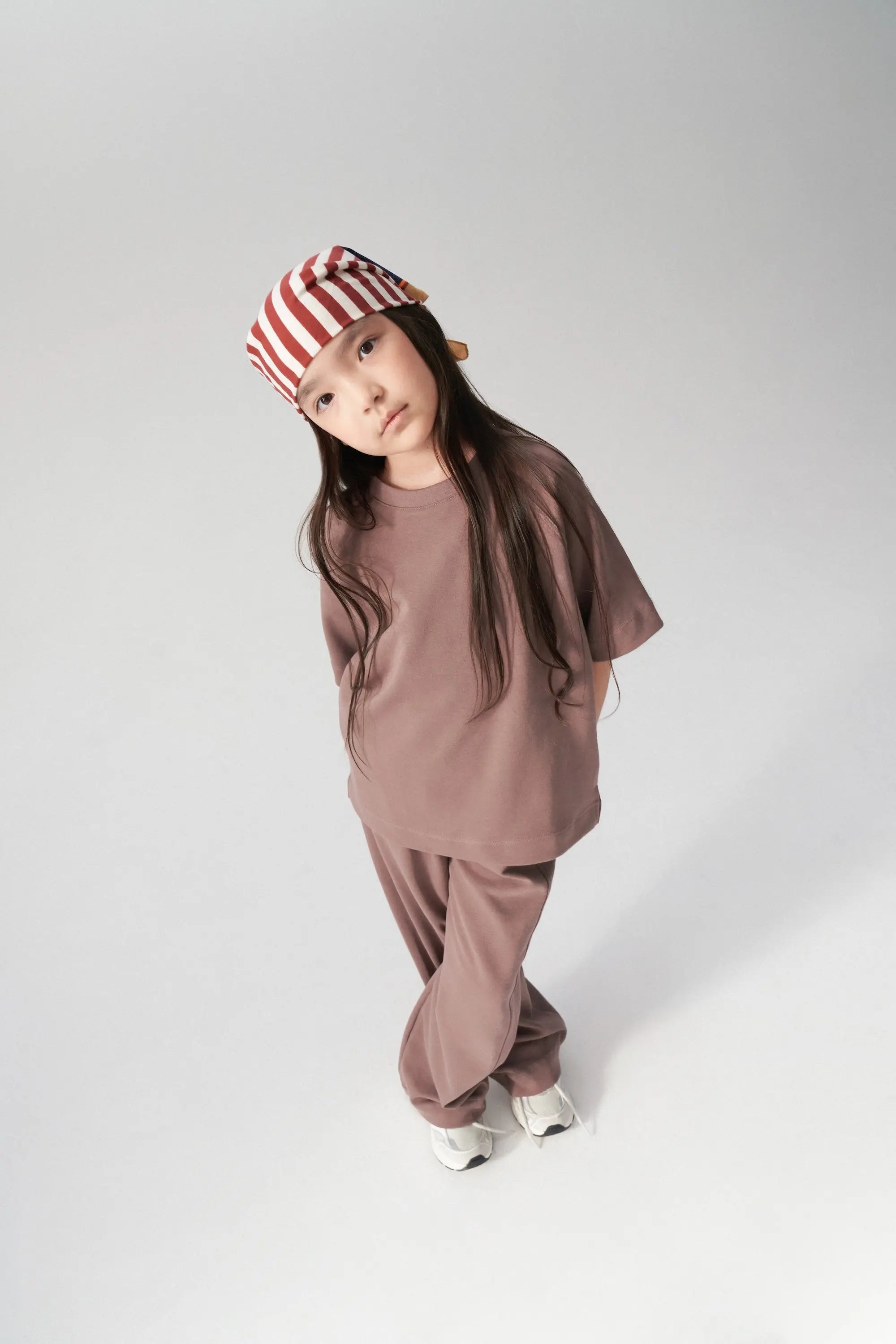 Ensemble t-shirt et pantalon en coton - Taupe MINILUCA