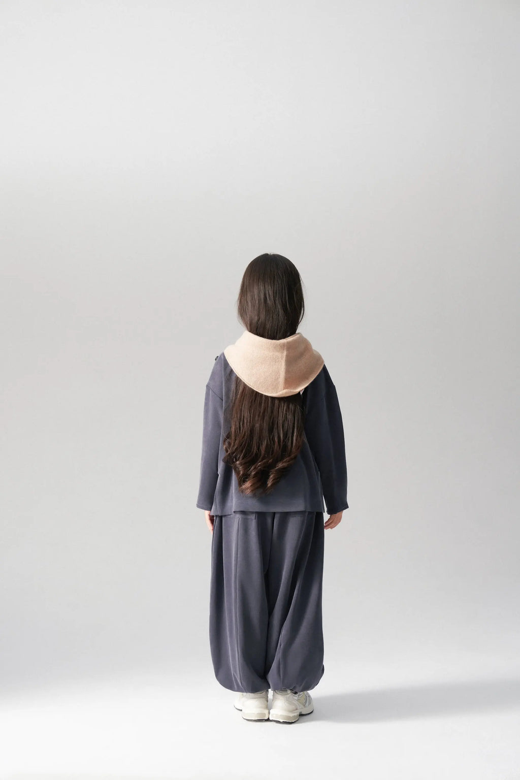 Ensemble pull et pantalon fluide - Bleu fumé MINILUCA