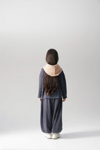 Ensemble pull et pantalon fluide - Bleu fumé MINILUCA