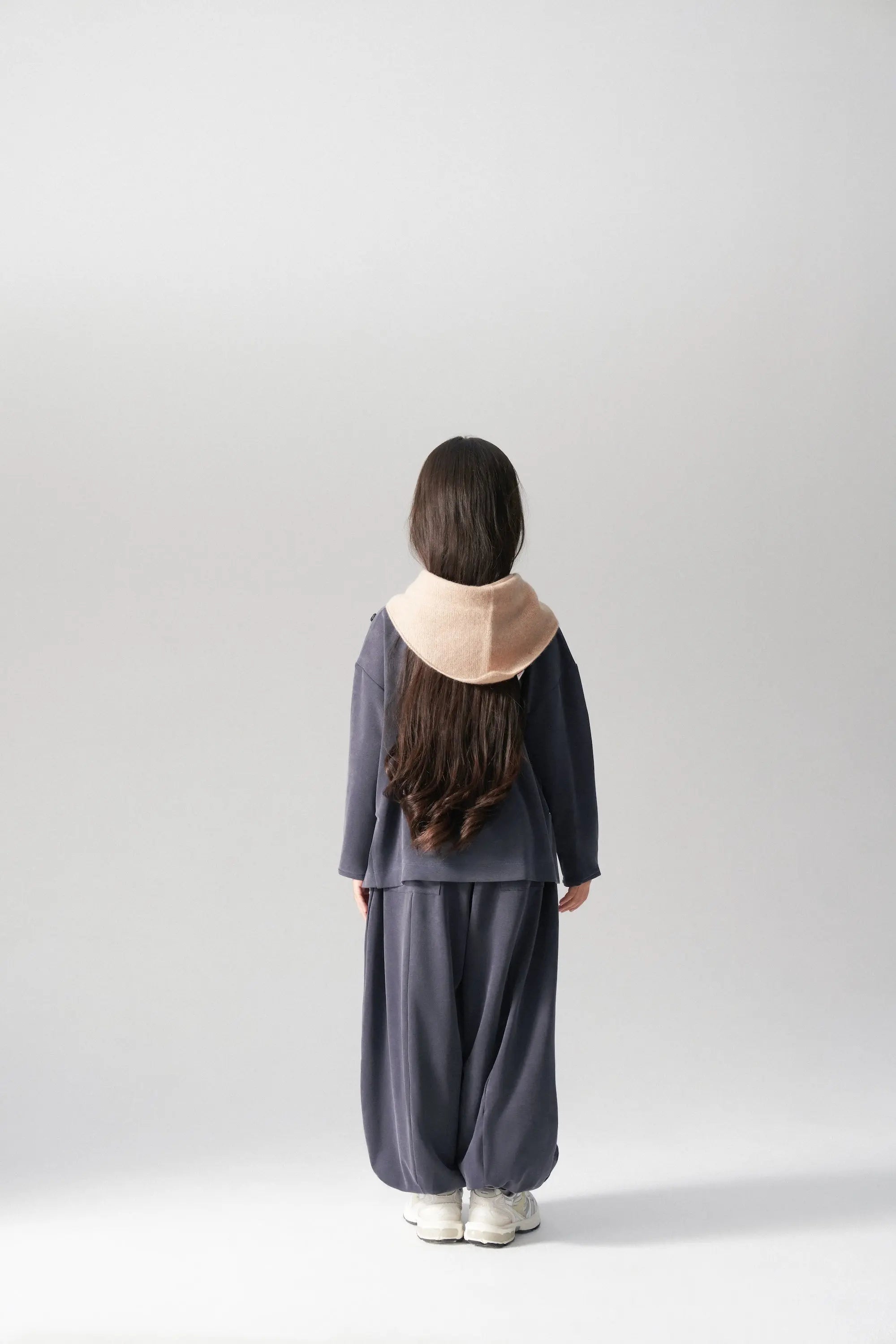 Ensemble pull et pantalon fluide - Bleu fumé MINILUCA