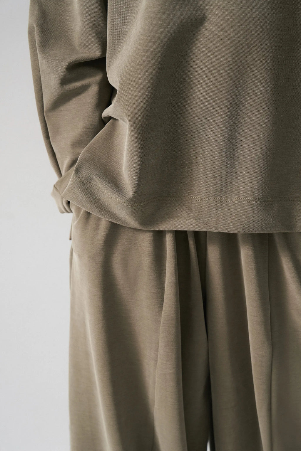 Ensemble pull et pantalon fluide - Kaki MINILUCA