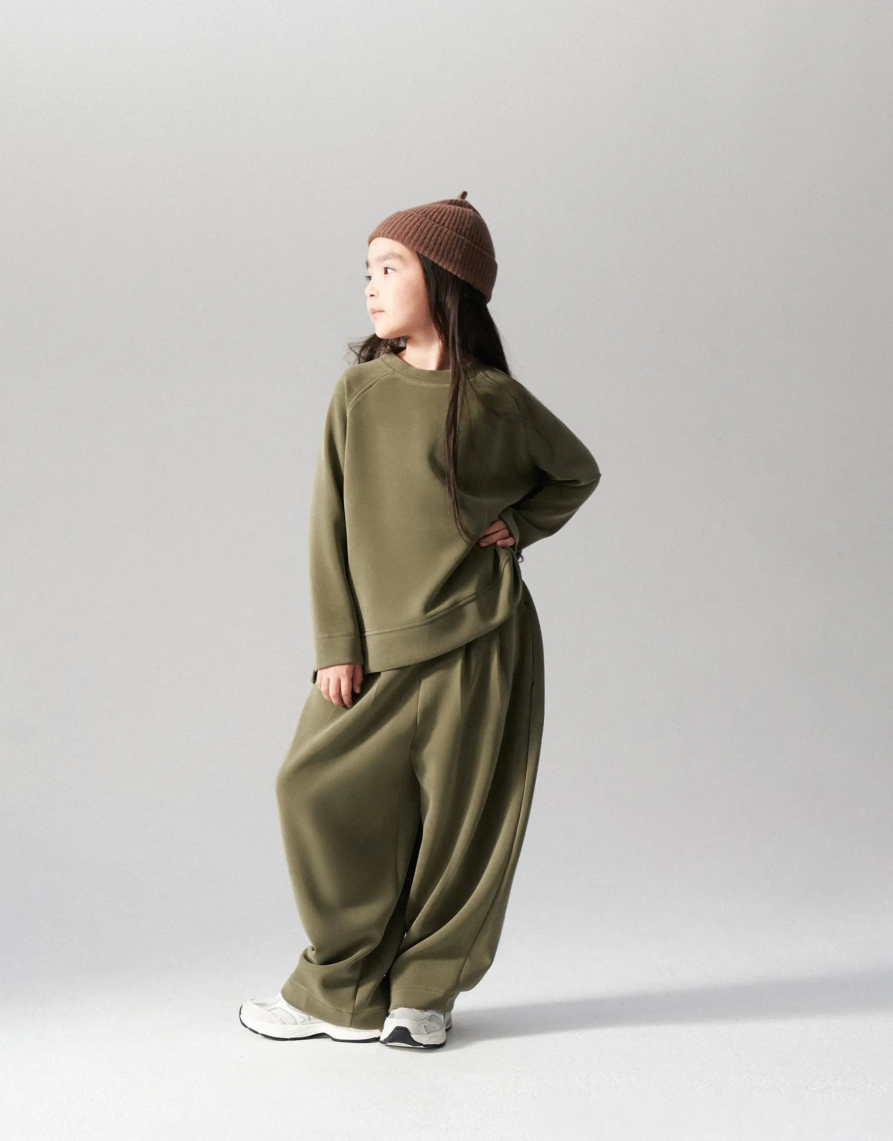 Ensemble sweat et pantalon - Kaki MINILUCA