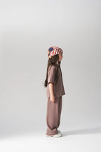 Ensemble t-shirt et pantalon en coton - Taupe MINILUCA