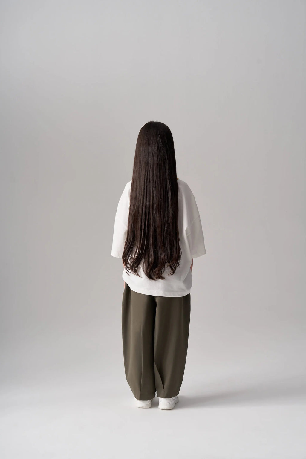 Pantalon à double pince- Kaki MINILUCA