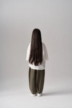 Pantalon à double pince- Kaki MINILUCA