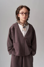 Ensemble gilet et pantalon en modal - Prune MINILUCA