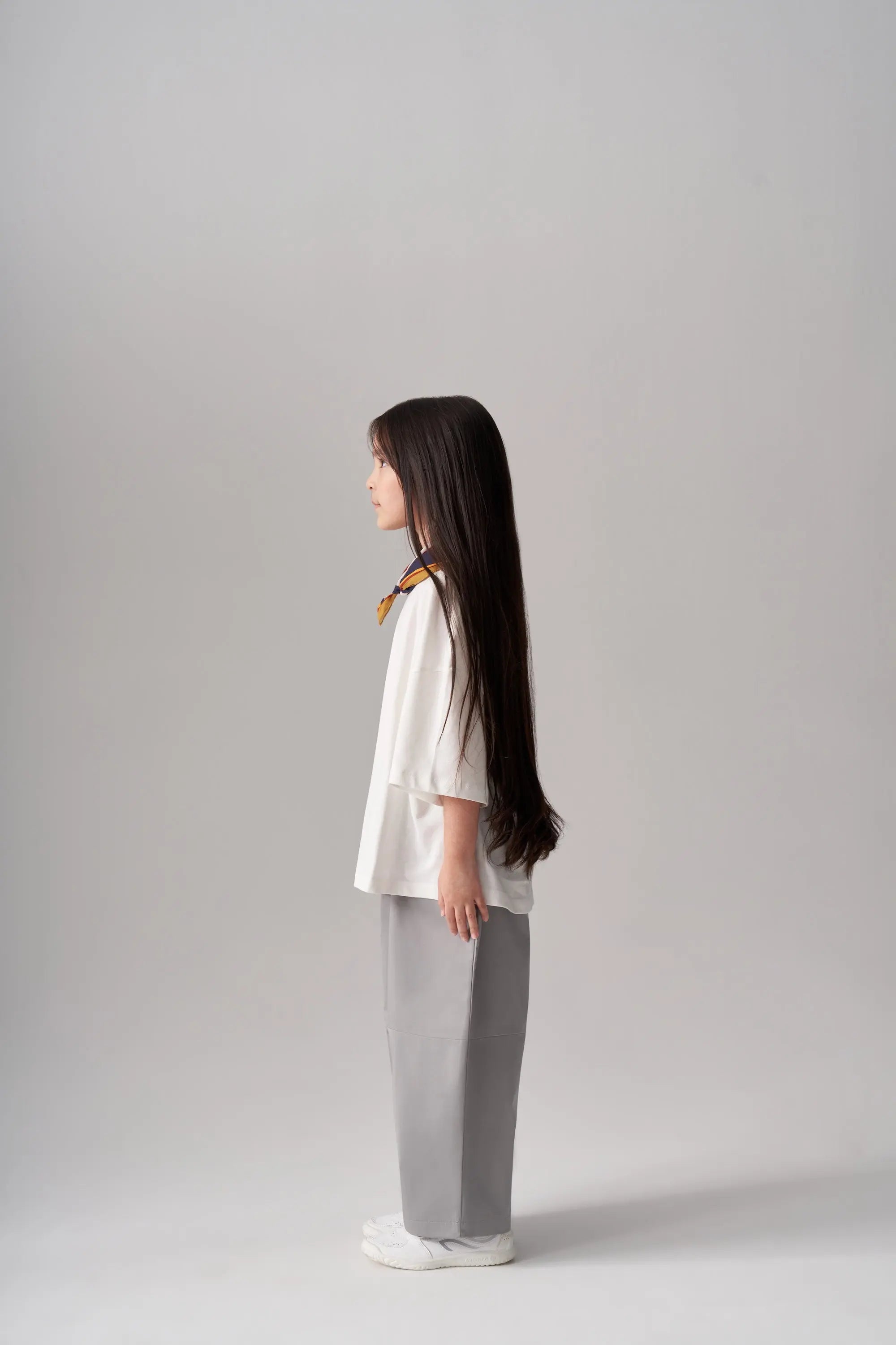 Pantalon à pince simple- Gris clair MINILUCA