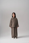 Ensemble kimono et pantalon en modal - Kaki MINILUCA