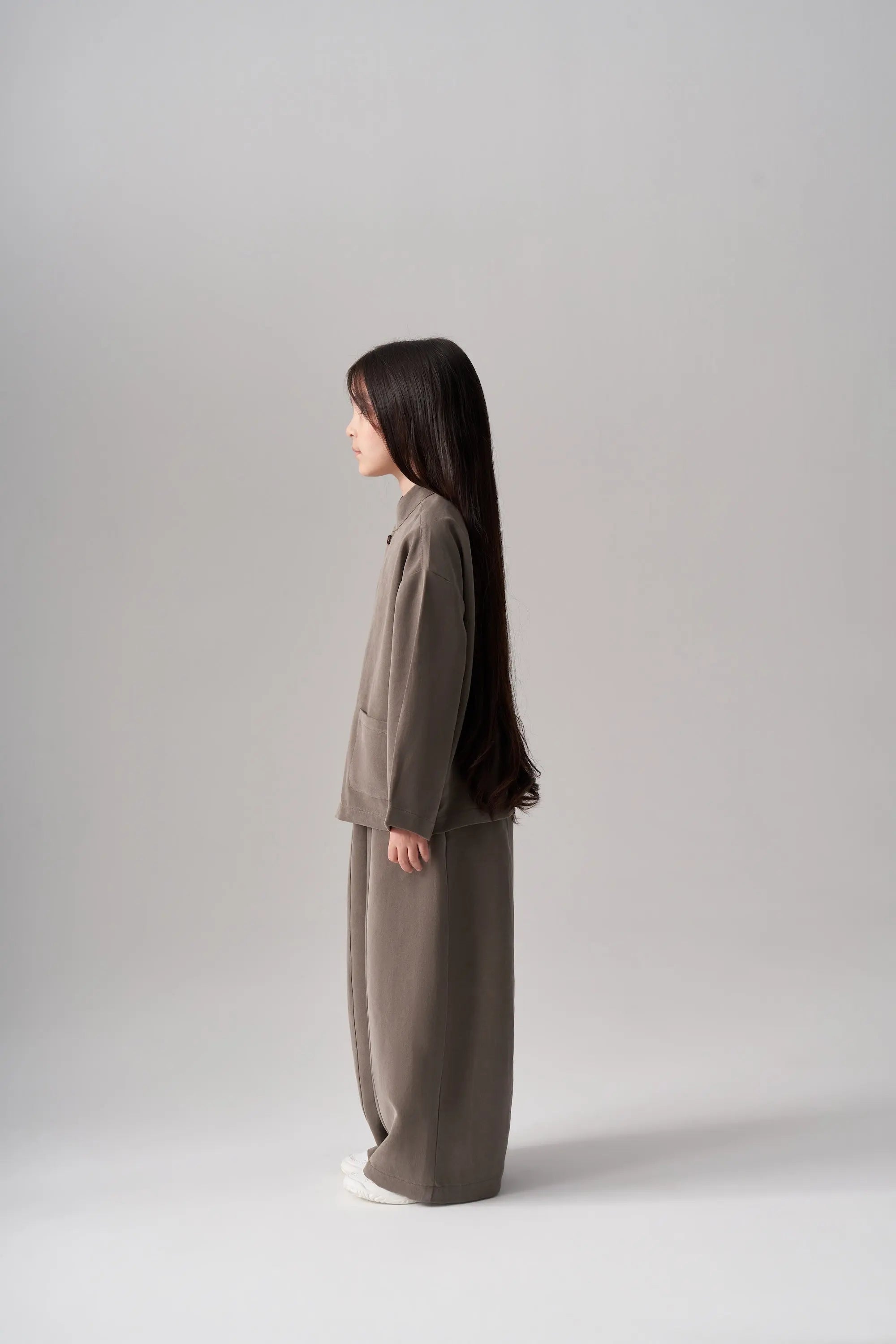 Ensemble kimono et pantalon en modal - Kaki MINILUCA
