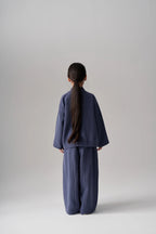 Ensemble kimono et pantalon en modal - Indigo MINILUCA