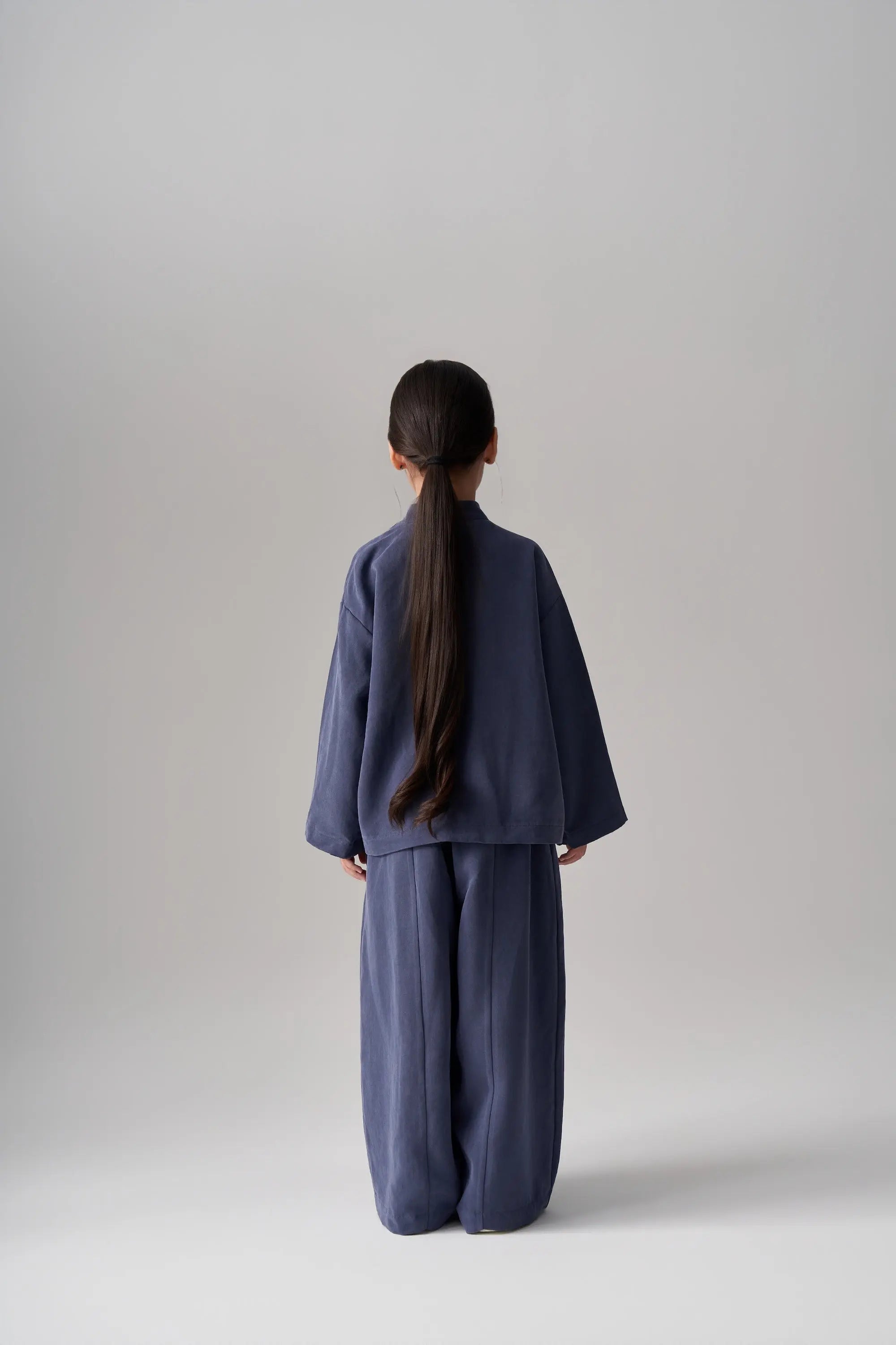 Ensemble kimono et pantalon en modal - Indigo MINILUCA