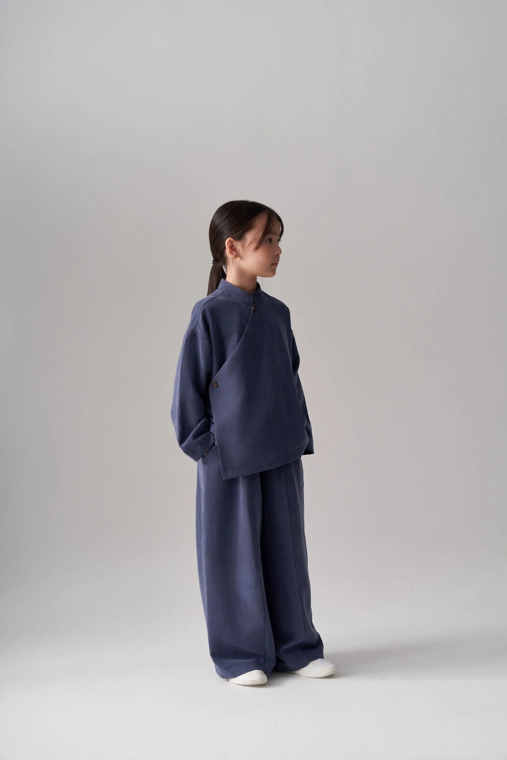 Ensemble kimono et pantalon en modal - Indigo MINILUCA