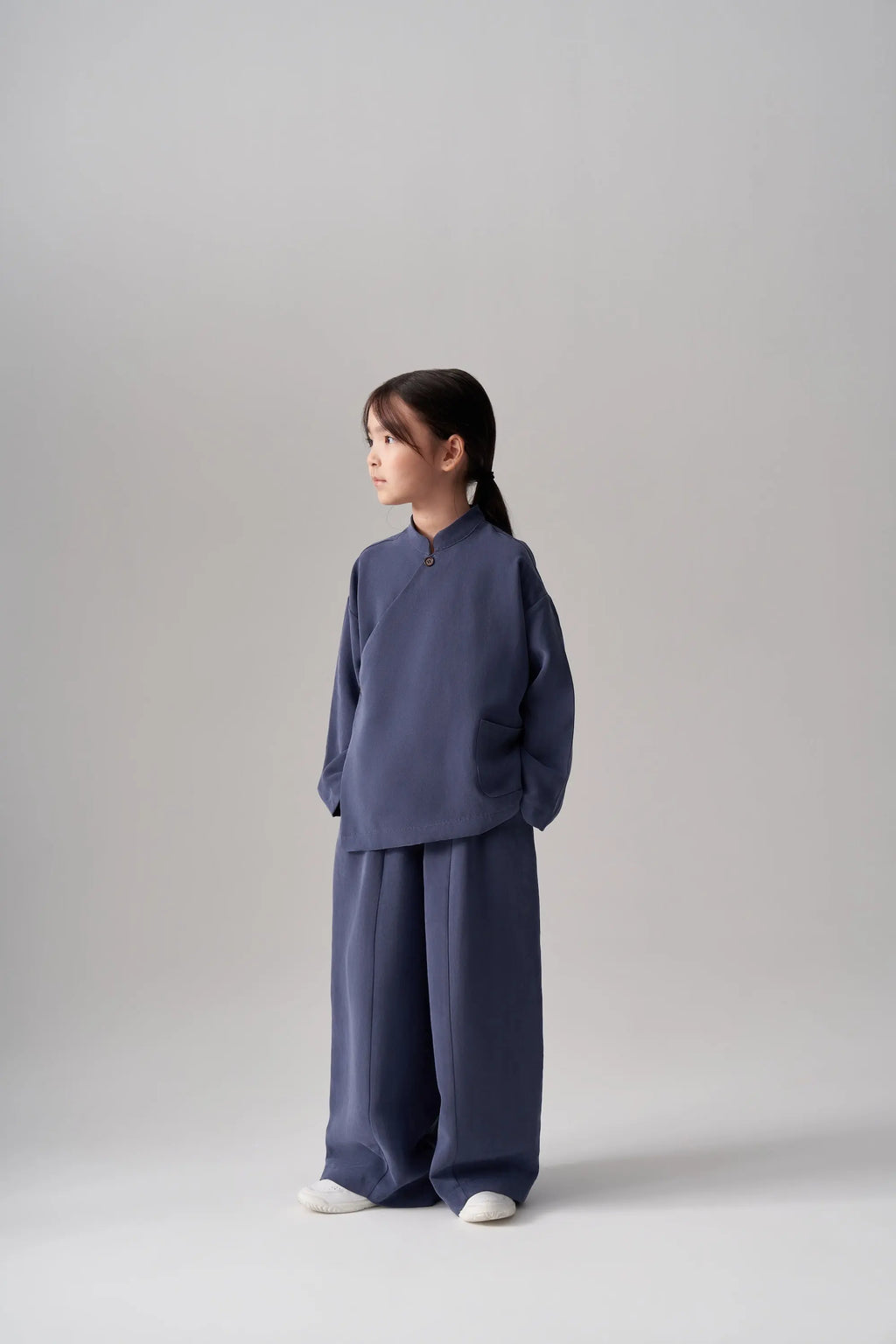 Ensemble kimono et pantalon en modal - Indigo MINILUCA